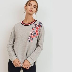 Cherish Textured Graphic Lightweight Sweatshirt